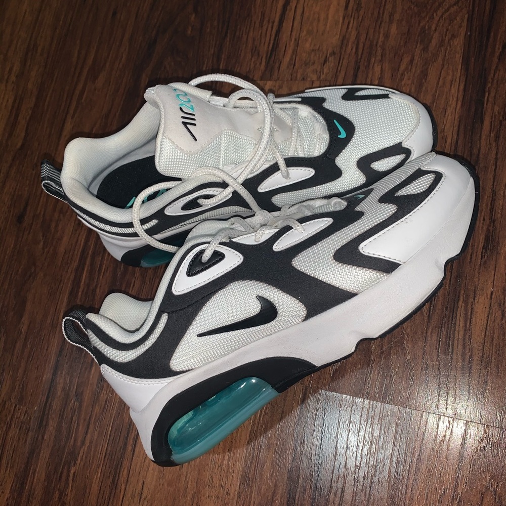 Nike White and Black Sneakers with Teal Accents air max react - Picture 4 of 4